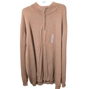 Roundtree and Yorke Sweater 1/4 Zip Mens 4XLT NEW
